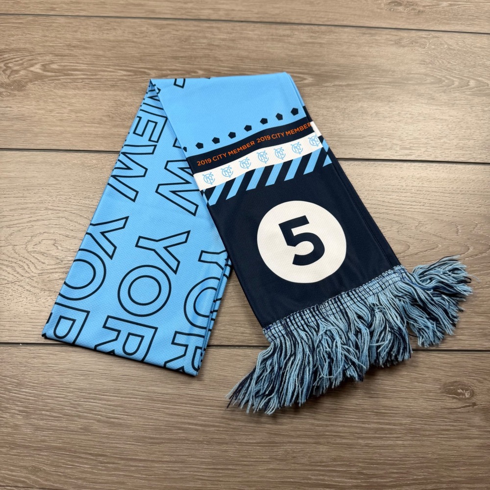 NYCFC Unisex Soccer Scarf 2019 City Member Anniversary Blue OS